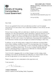 Letter 17 to the Local Government Association on government support for identification of private sector buildings