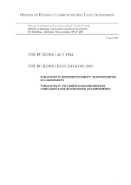 Building act 1984. The Building Regulations 2010. Publication of Approved Document L1B incorporating 2018 amendments. Publication of the Domestic Building Services Compliance Guide incorporating 2018 amendments