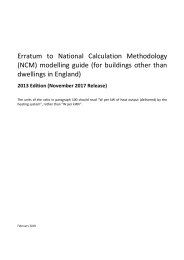 Erratum to National Calculation Methodology (NCM) modelling guide (for buildings other than dwellings in England). 2013 edition (November 2017 release)
