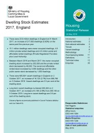 Dwelling stock estimates: 2017, England