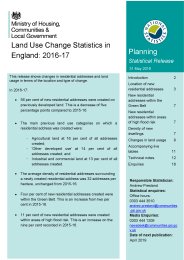 Land use change statistics in England: 2016-17