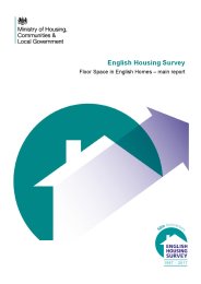 English housing survey. Floor space in English homes - main report