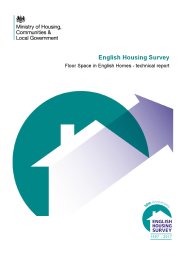 English housing survey. Floor space in English homes - technical report