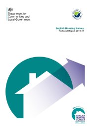 English housing survey. Technical report, 2016-17
