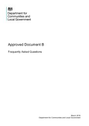 Approved Document B. Frequently Asked Questions - The Construction ...