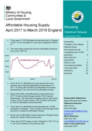 Affordable housing supply: April 2017 to March 2018 England