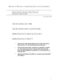 Building Act 1984. Building Regulations 2010. Approved Document B, Volume 2. Approved Document 7