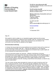 Update letter to residents on developments in response to the Grenfell Tower fire: 13 December 2018