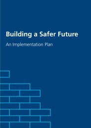 Building a safer future. An implementation plan