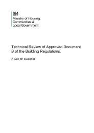 Technical Review Of Approved Document B Of The Building Regulations. A ...