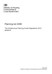 Planning Act 2008 - the Infrastructure Planning (Fees) Regulations 2010 guidance