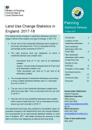 Land use change statistics in England: 2017-18
