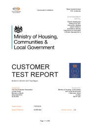 Customer test report - BS 8414-1:2015 (+A1:2017) test report