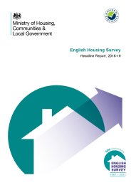 English housing survey. Headline report, 2018-19