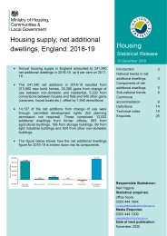 Housing supply; net additional dwellings, England: 2018-19