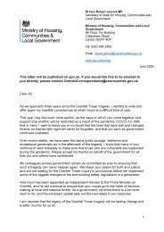 Update letter to residents on developments in response to the Grenfell Tower fire: 12 June 2020