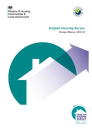 English housing survey. Energy efficiency, 2018-19