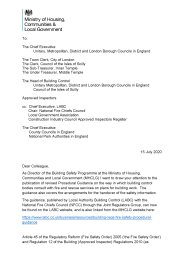 Building regulations and fire safety procedural guidance: circular letter 15 July 2020