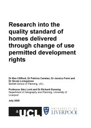 Research into the quality standard of homes delivered through change of use permitted development rights