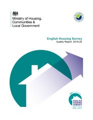 English housing survey. Quality report 2019-20