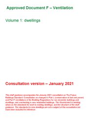 Approved Document F - ventilation. Volume 1: dwellings: consultation version - January 2021