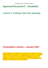 Approved Document F - ventilation. Volume 2: buildings other than dwellings: consultation version - January 2021