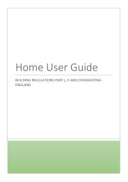 Home user guide - Building Regulations Part L, F and overheating - England