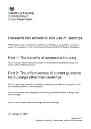 Research into access to and use of buildings