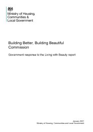 Government response to the Living with beauty report