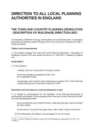 Town and Country Planning (Demolition - Description of Buildings) Direction 2021