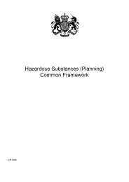 Hazardous substances (planning) common framework