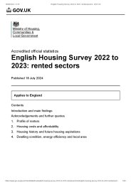 English Housing Survey 2022 to 2023: rented sectors