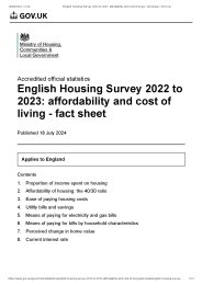 English Housing Survey 2022 to 2023: affordability and cost of living