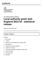 Local authority green belt: England 2023-24 - statistical release