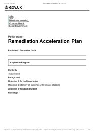 Remediation acceleration plan