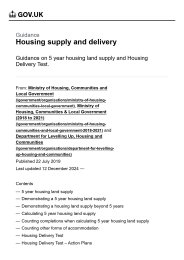 Housing supply and delivery