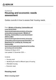 Housing and economic needs assessment