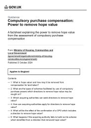 Compulsory purchase compensation: power to remove hope value