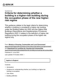 Criteria for determining whether a building is a higher-risk building during the occupation phase of the new higher-risk regime