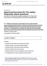 Approved Document B: Fire safety - frequently asked questions