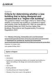 Criteria for determining whether a new building that is being designed and constructed is a "higher-risk building"