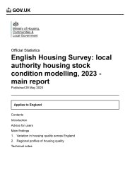 English Housing Survey: local authority housing stock condition modelling, 2023 - main report