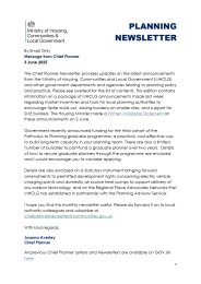 Planning newsletter
