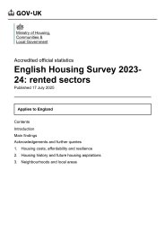English Housing Survey 2023 to 2024: rented sectors