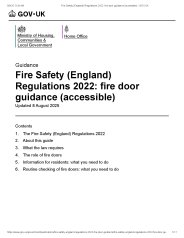 Fire Safety (England) Regulations 2022: fire door guidance