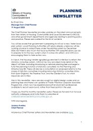 Planning newsletter