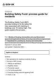 Building safety fund: process guide for residents
