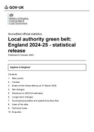 Local authority green belt: England 2024-25 - statistical release