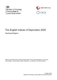 English indices of deprivation 2025 - technical report
