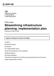Streamlining infrastructure planning: implementation plan
